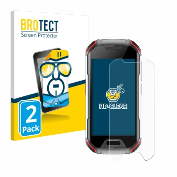 Face avant d’un emballage produit avec le logo de la marque BROTECT. À côté, l’appareil Unihertz Atom L est représenté avec la