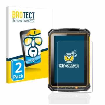 Face avant d’un emballage produit avec le logo de la marque BROTECT. À côté, l’appareil i.safe MOBILE IS930.2 est représenté a