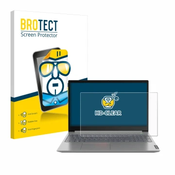 Face avant d’un emballage produit avec le logo de la marque BROTECT. À côté, l’appareil Lenovo ThinkBook 14 Gen 1 est représen