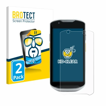 Face avant d’un emballage produit avec le logo de la marque BROTECT. À côté, l’appareil Zebra TC57x est représenté avec la pro