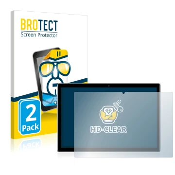 Face avant d’un emballage produit avec le logo de la marque BROTECT. À côté, l’appareil Teclast P20HD est représenté avec la p