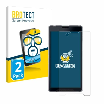 Face avant d’un emballage produit avec le logo de la marque BROTECT. À côté, l’appareil Bittium Tough Mobile 2 est représenté 