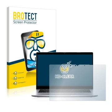 Face avant d’un emballage produit avec le logo de la marque BROTECT. À côté, l’appareil Dell Latitude 5320 Non-Touch est repré