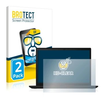 Face avant d’un emballage produit avec le logo de la marque BROTECT. À côté, l’appareil Lenovo ThinkPad X13 Gen 2 est représen