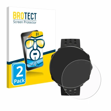 Face avant d’un emballage produit avec le logo de la marque BROTECT. À côté, l’appareil Polar Vantage M2 est représenté avec l