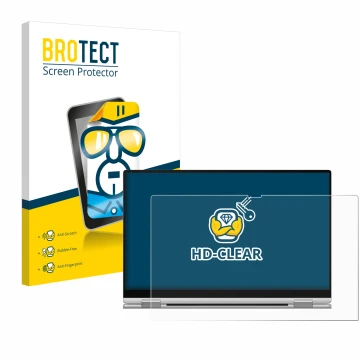 Face avant d’un emballage produit avec le logo de la marque BROTECT. À côté, l’appareil Samsung Galaxy Book Pro 360 13