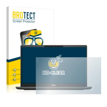 Face avant d’un emballage produit avec le logo de la marque BROTECT. À côté, l’appareil Dell Latitude 7320 Non-Touch est repré