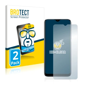Face avant d’un emballage produit avec le logo de la marque BROTECT. À côté, l’appareil realme C11 2021 est représenté avec la