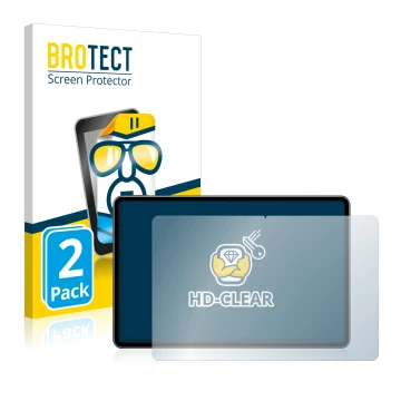 Face avant d’un emballage produit avec le logo de la marque BROTECT. À côté, l’appareil Huawei MatePad Pro 12.6 WiFi (2021) es