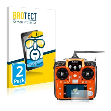 Face avant d’un emballage produit avec le logo de la marque BROTECT. À côté, l’appareil RadioLink AT10II est représenté avec l