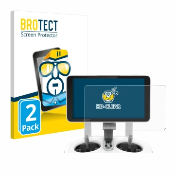 Face avant d’un emballage produit avec le logo de la marque BROTECT. À côté, l’appareil DJI Phantom 4 Pro+/Adv+ 5.5