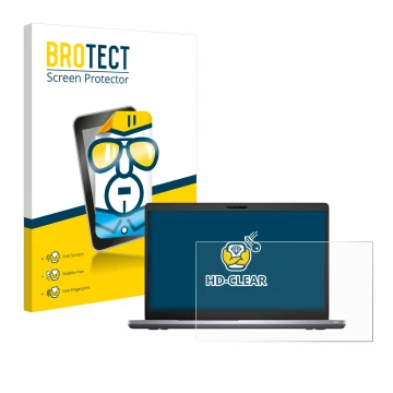 Face avant d’un emballage produit avec le logo de la marque BROTECT. À côté, l’appareil Dell Latitude 5510 est représenté avec