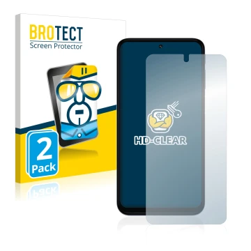 Face avant d’un emballage produit avec le logo de la marque BROTECT. À côté, l’appareil Motorola Moto G31 est représenté avec 