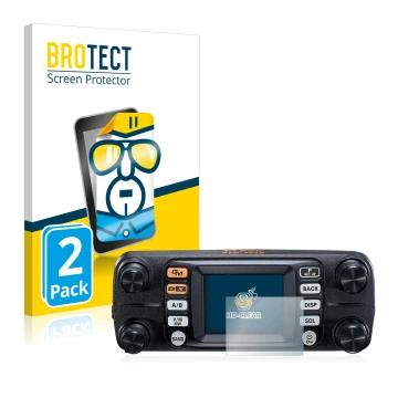 Face avant d’un emballage produit avec le logo de la marque BROTECT. À côté, l’appareil Yaesu FTM-300DE est représenté avec la