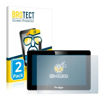 Face avant d’un emballage produit avec le logo de la marque BROTECT. À côté, l’appareil Portkeys BM5 WR est représenté avec la