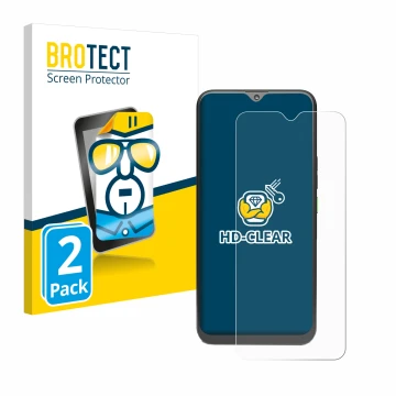 Face avant d’un emballage produit avec le logo de la marque BROTECT. À côté, l’appareil 4G Systems Rephone est représenté avec