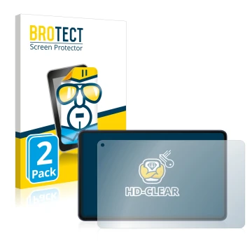 Face avant d’un emballage produit avec le logo de la marque BROTECT. À côté, l’appareil Huawei MatePad Pro 10.8