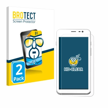 Face avant d’un emballage produit avec le logo de la marque BROTECT. À côté, l’appareil Pax A77 est représenté avec la protect