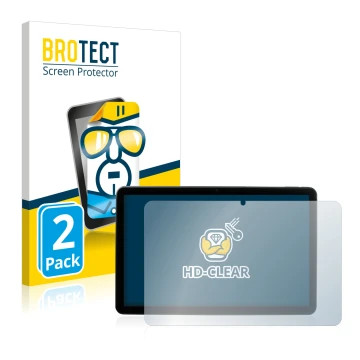 Face avant d’un emballage produit avec le logo de la marque BROTECT. À côté, l’appareil MEDION Lifetab P10752 est représenté a