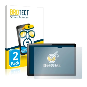 Face avant d’un emballage produit avec le logo de la marque BROTECT. À côté, l’appareil Lenovo Tab M10 (3ème Gen.) est représe