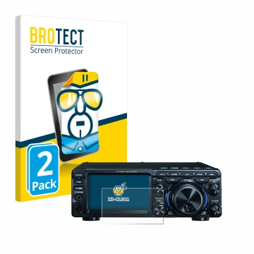 Face avant d’un emballage produit avec le logo de la marque BROTECT. À côté, l’appareil Yaesu FT-710 est représenté avec la pr