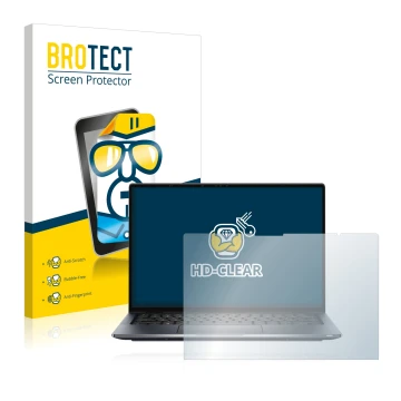 Face avant d’un emballage produit avec le logo de la marque BROTECT. À côté, l’appareil Dell Latitude 9430 2-in-1 est représen