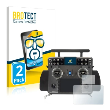 Face avant d’un emballage produit avec le logo de la marque BROTECT. À côté, l’appareil FrSky Tandem XE 2 est représenté avec 