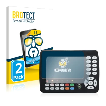 Face avant d’un emballage produit avec le logo de la marque BROTECT. À côté, l’appareil Satlink ST-5150 DVB-S/S2/T/T2/C est re