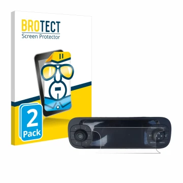 Face avant d’un emballage produit avec le logo de la marque BROTECT. À côté, l’appareil Fiat Panda 2019 est représenté avec la