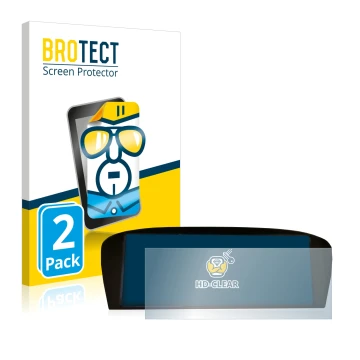 Face avant d’un emballage produit avec le logo de la marque BROTECT. À côté, l’appareil BMW E91 320d CiC Professional est repr