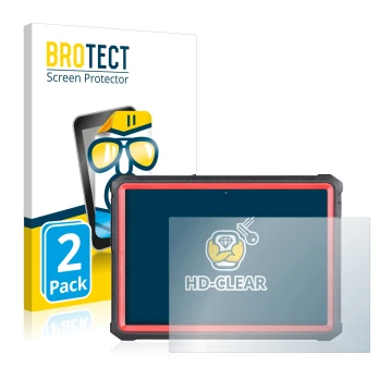 Face avant d’un emballage produit avec le logo de la marque BROTECT. À côté, l’appareil Launch X-431 PRO3S+ V2.0 est représent