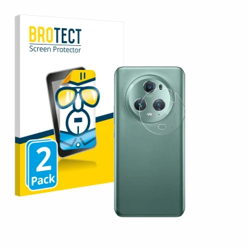 Face avant d’un emballage produit avec le logo de la marque BROTECT. À côté, l’appareil Honor Magic 5 Pro (Caméra UNIQUEMENT) 