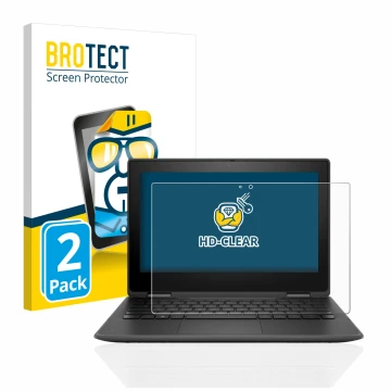 Face avant d’un emballage produit avec le logo de la marque BROTECT. À côté, l’appareil HP Pro X360 Fortis 11 G10 est représen