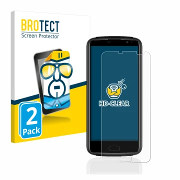 Face avant d’un emballage produit avec le logo de la marque BROTECT. À côté, l’appareil Beafon M7 Lite premium est représenté 