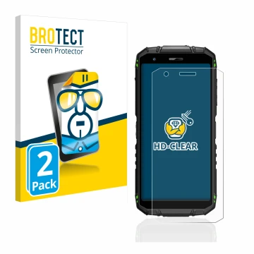 Face avant d’un emballage produit avec le logo de la marque BROTECT. À côté, l’appareil Doogee S41 Pro est représenté avec la 