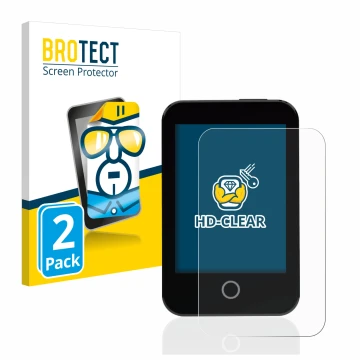 Face avant d’un emballage produit avec le logo de la marque BROTECT. À côté, l’appareil Medtrum Touchcare nano CGM est représe