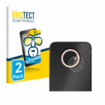 Face avant d’un emballage produit avec le logo de la marque BROTECT. À côté, l’appareil Gigaset GX4 (Caméra UNIQUEMENT) est re