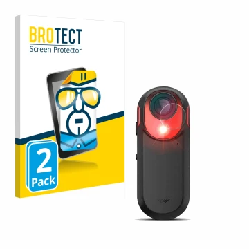 Face avant d’un emballage produit avec le logo de la marque BROTECT. À côté, l’appareil Garmin Varia RCT 715 est représenté av