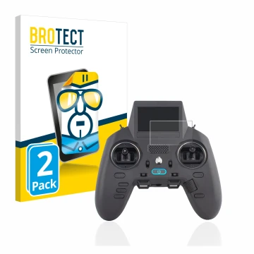 Face avant d’un emballage produit avec le logo de la marque BROTECT. À côté, l’appareil Radiomaster Zorro est représenté avec 