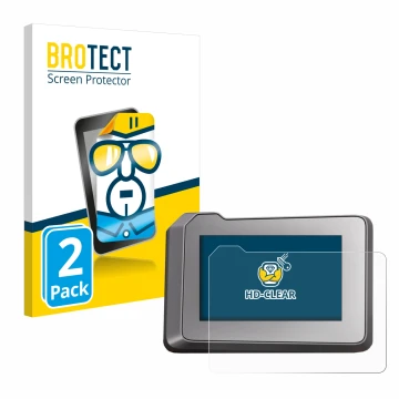 Face avant d’un emballage produit avec le logo de la marque BROTECT. À côté, l’appareil KTM 1290 Super Duke R 2022 TFT-Display