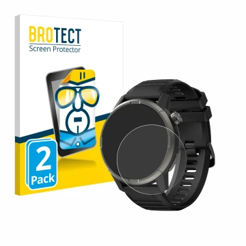 Face avant d’un emballage produit avec le logo de la marque BROTECT. À côté, l’appareil Kiprun GPS 900 by Coros est représenté