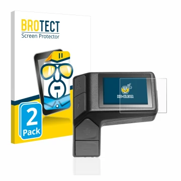 Face avant d’un emballage produit avec le logo de la marque BROTECT. À côté, l’appareil Giant Ridecontrol Dash 2 in 1 est repr
