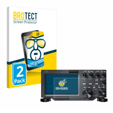 Face avant d’un emballage produit avec le logo de la marque BROTECT. À côté, l’appareil FlexRadio Maestro FLEX-6000 est représ