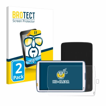 Face avant d’un emballage produit avec le logo de la marque BROTECT. À côté, l’appareil Zebra ET40 10.1
