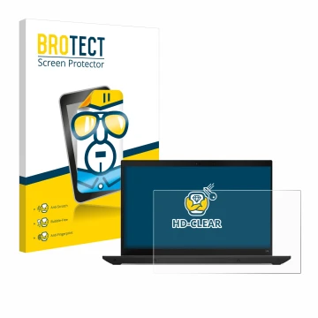 Face avant d’un emballage produit avec le logo de la marque BROTECT. À côté, l’appareil Lenovo ThinkPad L14 Gen 4 est représen