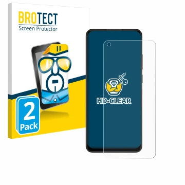 Face avant d’un emballage produit avec le logo de la marque BROTECT. À côté, l’appareil Oppo A78 4G est représenté avec la pro