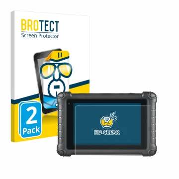 Face avant d’un emballage produit avec le logo de la marque BROTECT. À côté, l’appareil Autel MaxiDAS DS900 est représenté ave