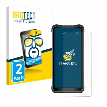 Face avant d’un emballage produit avec le logo de la marque BROTECT. À côté, l’appareil AGM G2 Guardian est représenté avec la