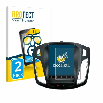 Face avant d’un emballage produit avec le logo de la marque BROTECT. À côté, l’appareil Isudar Ford/Focus MK3 2012–2019 est re
