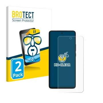 Face avant d’un emballage produit avec le logo de la marque BROTECT. À côté, l’appareil Motorola Moto G84 est représenté avec 